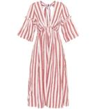 Poupette St Barth Georgina Striped Linen Dress