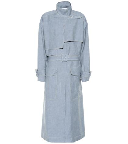 Moncler Enfant Warrick Linen, Wool And Silk Coat