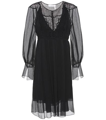 Chlo Lace-panelled Silk Dress