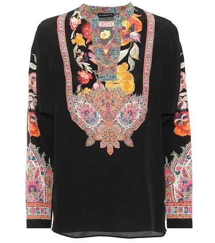 Balmain Printed Silk Blouse
