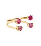 Delfina Delettrez Dots 18kt Gold Phalanx Ring With Sapphires