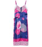 Junya Watanabe Floral Cupro And Linen Midi Dress