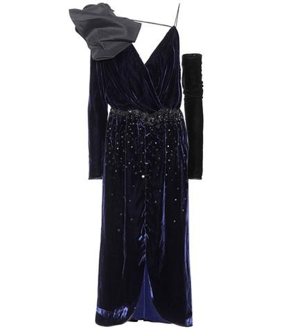 Johanna Ortiz Carmelilla Embellished Velvet Dress