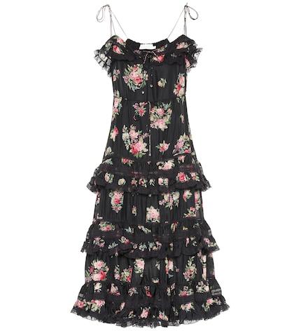 Zimmermann Honour Floral Silk Midi Dress