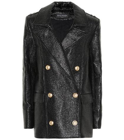 Balmain Coated Cotton-blend Jacket