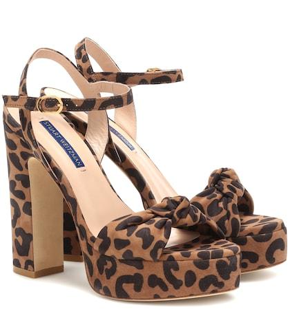Stuart Weitzman Mirri 140 Leopard-print Sandals