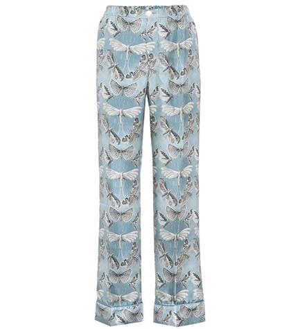 For Restless Sleepers Etere Printed Silk Trousers