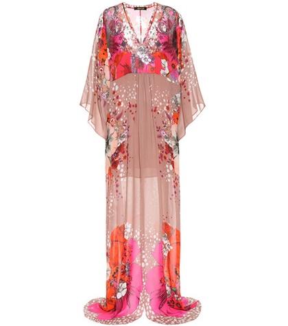 Burberry Printed Silk Maxi Dress