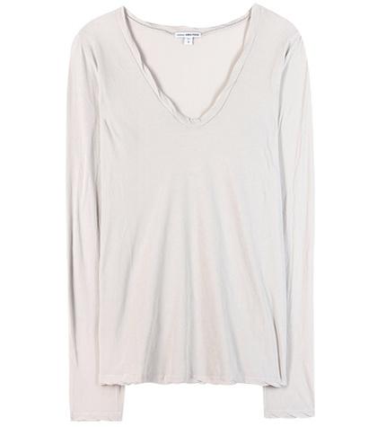 James Perse Heather High Gauge Cotton Top