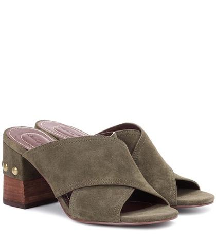 See By Chlo Studded Suede Sandals