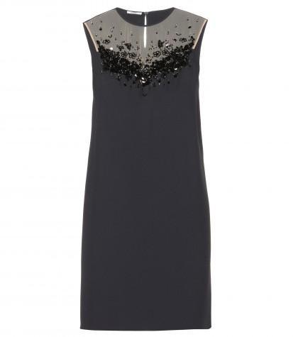 Miu Miu Embellished Crêpe Dress