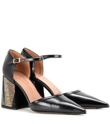 Marni Crystal-embellished Leather Pumps