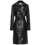 Saint Laurent Belted Leather Trench Coat