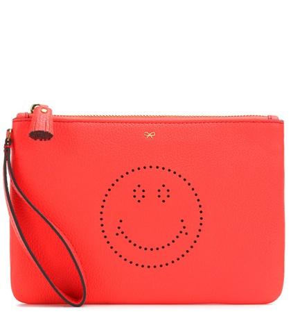 Salvatore Ferragamo Zip Top Leather Pouch