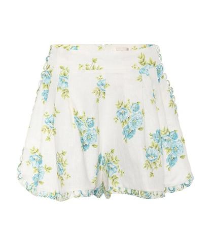Zimmermann Floral Linen Shorts