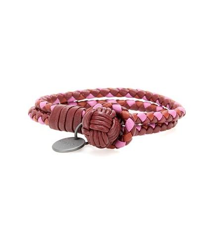 Bottega Veneta Knot Intrecciato Leather Bracelet
