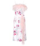 Prada Exclusive To Mytheresa.com – Feather-trimmed Crêpe De Chine Dress