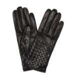 Balenciaga Intrecciato Leather Gloves