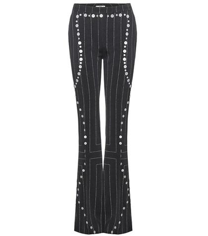 Marc Jacobs Embellished Flared Wool Trousers