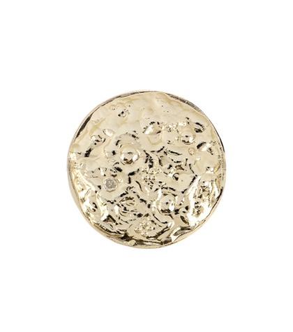 Wasson Fine Crater Disc 14kt Gold Earrings With Diamonds
