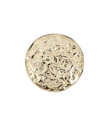 Wasson Fine Crater Disc 14kt Gold Earrings With Diamonds