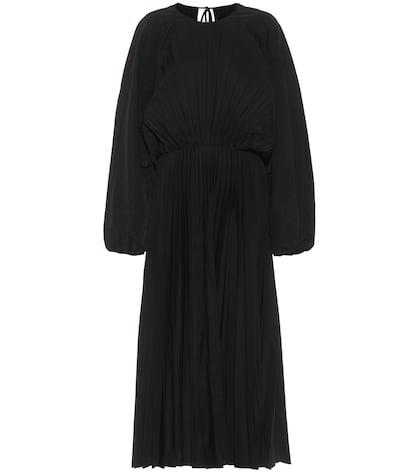 Valentino Pleated Cotton-blend Dress