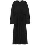 Valentino Pleated Cotton-blend Dress