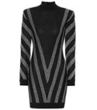Balmain Striped Metallic Minidress