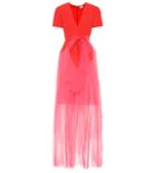 Haider Ackermann Crêpe And Tulle Gown
