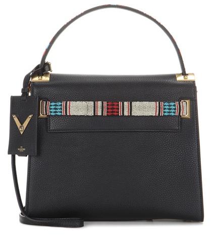 Valentino Valentino Garavani My Rockstud Embellished Leather Shoulder Bag
