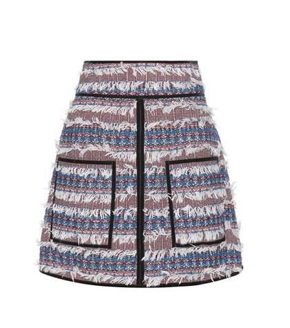 See By Chlo Velvet-trimmed Tweed Skirt