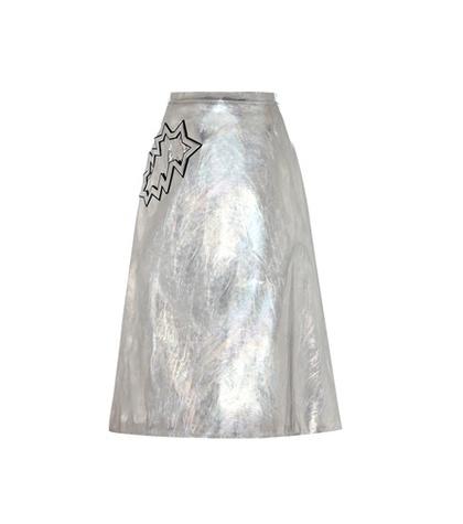 Chlo Metallic Skirt With Appliqué
