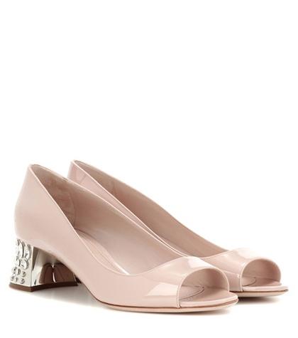 Miu Miu Sandals With Embellished Heels