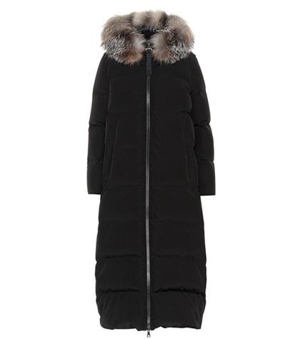 Moncler Bernache Fur-trimmed Down Coat