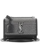 Saint Laurent Embellished Leather Shoulder Bag