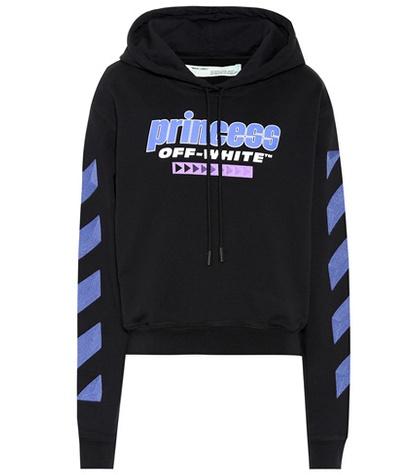 Off-white Princess Printed Cotton Hoodie