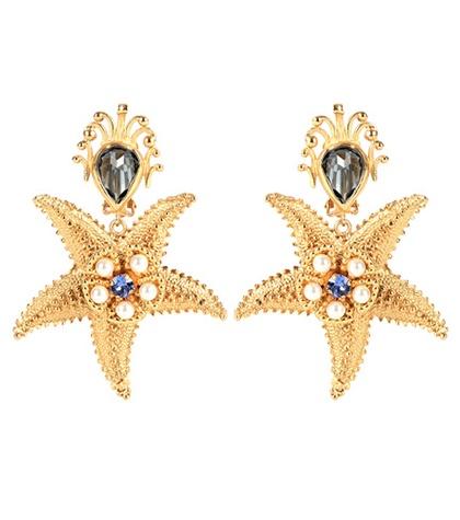 Dolce & Gabbana Clip-on Crystal Embellished Earrings