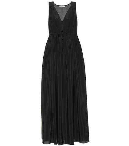 Three Graces London Solaine Silk-crêpe De Chine Dress