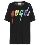 Gucci Sequinned Logo Cotton T-shirt
