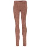 Gianvito Rossi Suede Leggings
