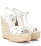 Polo Ralph Lauren Leather Espadrille Wedge Sandals