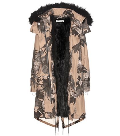 Closed Printed Faux-fur Lined Parka