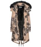 Closed Printed Faux-fur Lined Parka