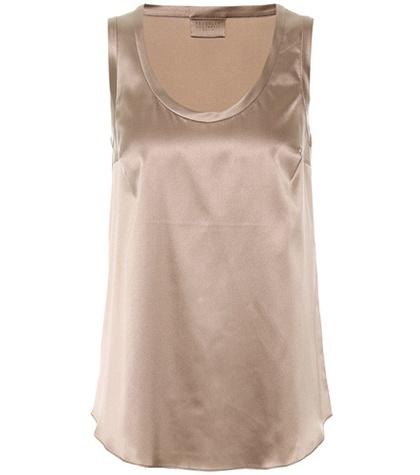 Brunello Cucinelli Silk-satin Tank Top