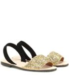 See By Chlo Glitter And Suede Sandals