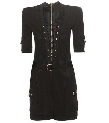 Balmain Knitted Lace-up Playsuit