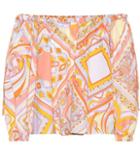 Emilio Pucci Beach Printed Off-the-shoulder Top