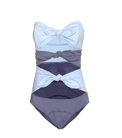 Lisa Marie Fernandez Triple Poppy Denim Swimsuit