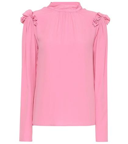 Msgm Silk Crêpe Di Chine Blouse