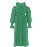 Anna October Silk Cold-shoulder Dress